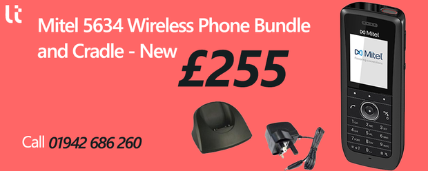 Mitel 5634 WiFi Handset Bundle Including Cradle Charger