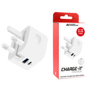 Apple Foldable 38W USB-A (QC 18W) USB-C (PD 20W) Dual Mains Charger - White